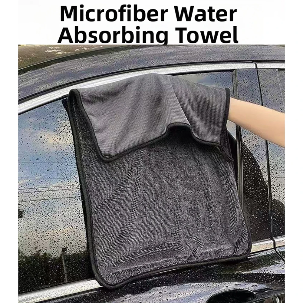 3Pcs 40x60cm Absorbent Car Wash Towels Soft Microfiber Quick-Drying Washing Pad Washing Wipe Cloth Auto Home Cleaning Tool