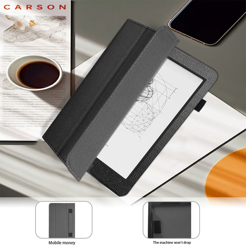 

7.8" E-Reader Case Tri-Folded Magnetic Protective Cover Shockproof Leather Back Shell for Onyx BOOX Tab 8/ Nova Air C/Nova Pro