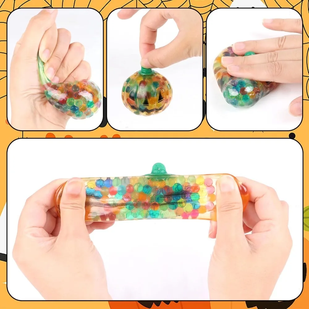 Balles anti-Stress Squishy en forme de citrouille d'Halloween, jouets Fidget pour soulager l'anxiété, Squishies sensorielles, cadeaux à presser pour enfants et adultes