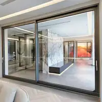 Space Saving Design Living Room Left and Right Sliding Door Large Size High Quality Sliding Doors Durable Aluminum Glass Doors 5