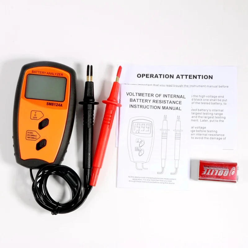 Imagem -04 - Interno Bateria Resistência Impedância Medidor Bateria Resistência Voltímetro 100v Tester Bateria Baixa Tensão Lembrete Sm8124