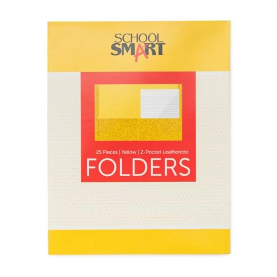 

ExtraLarge Folders with Pockets 9 x 12 Inches Yellow Pack of 25