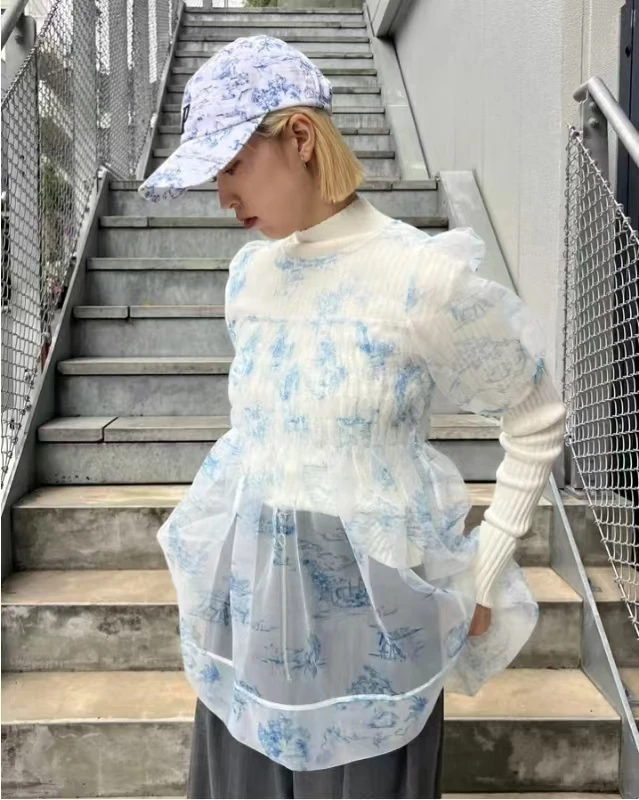 

Популярная легкая женская футболка с коротким рукавом, вышивкой пейзажного дизайна, дышащая, влагоотводящая, для повседневной носки