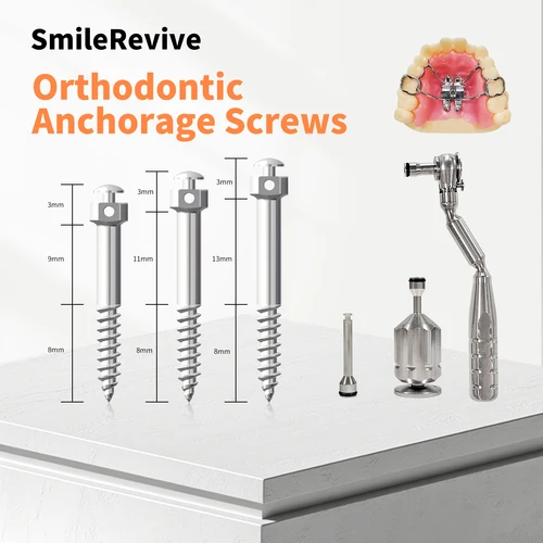 SmileRevive-miniscros y destornillador de expansión ósea de ortodoncia Dental, tornillos de anclaje para implante de ortodoncia 