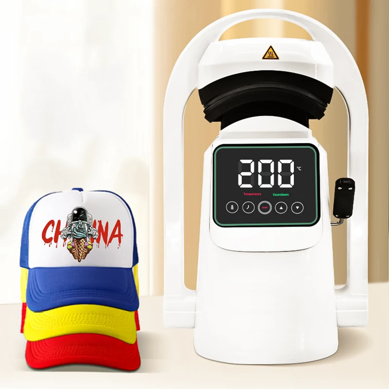 3-in-1 Automatic Swing Arm Cap Heat Transfer Machine Sublimation Hat Printing Machine New Cap Pressing Machine