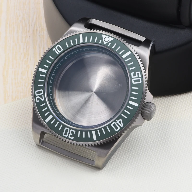 Fit Seiko Watch Case Titanium BGW-9 Sapphire Crystal 29mm dial 3 O'clock 20Bar Waterpoof For NH35/36/4R/6R Automatic Movement