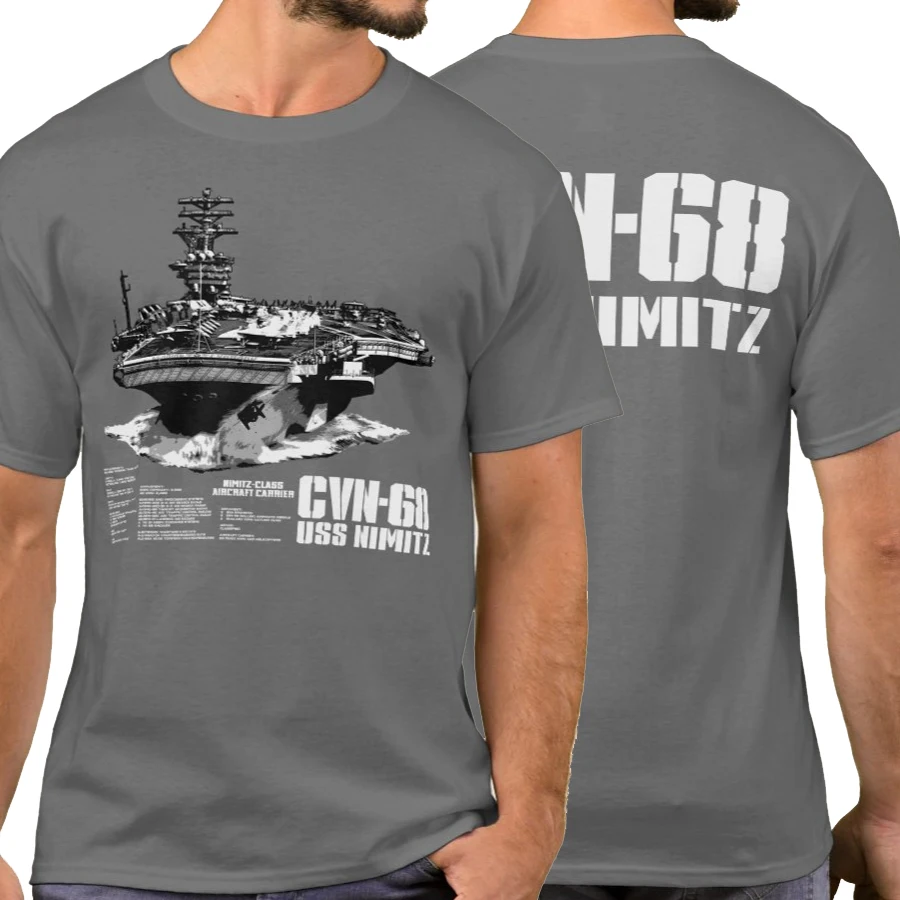 Nimitz Class Aircraft Carrier Lead Ship CVN-68 USS Nimitz T-Shirt. Summer Cotton Short Sleeve O-Neck Mens T Shirt New S-3XL