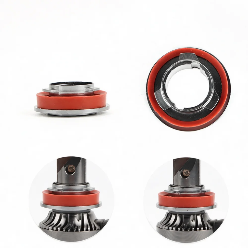 Car Headlight LED Bulb Holder Adapter Socket H7 H11 H4 H1 H3 9005 9006 9012 Aluminum Alloy Light Clip Base Replacement