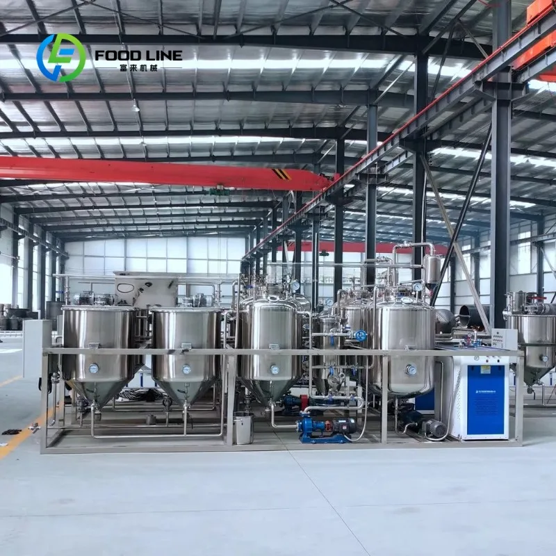 Customized Edible Oil Refinery Machine Cooking Oil Refining Equipment for Peanut Sunflower Soybean Oil Processing Line