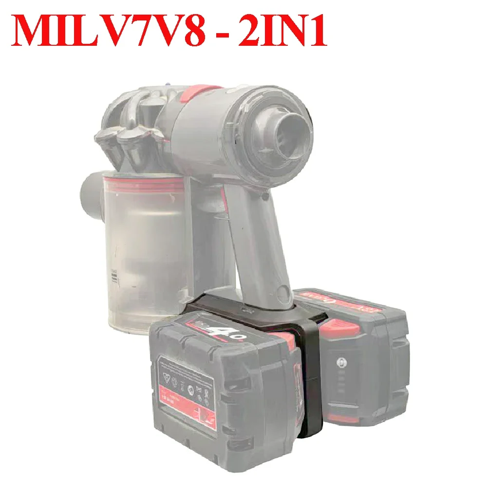 For Dyson V7 V8 Vacuum Cleaners 2-in-1 Dual Battery Adapter For DeWalt For Milwaukee.For Makita For M18 18V Lithium Batteries - view 4