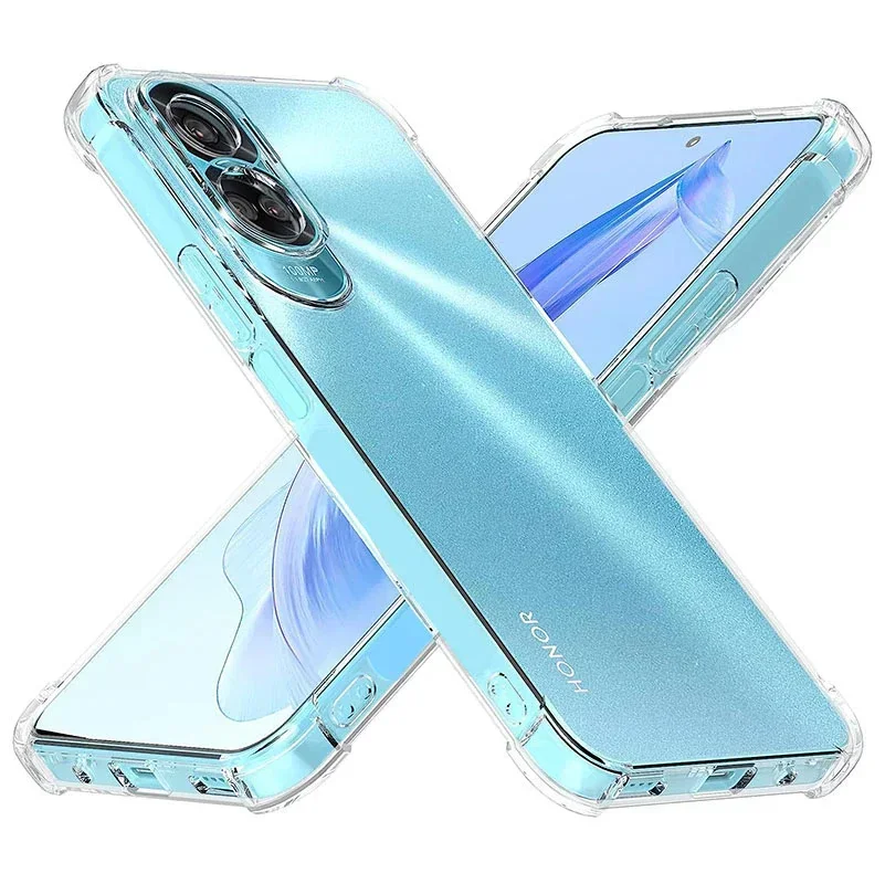 Funda de teléfono de cristal a prueba de golpes para Huawei Honor 90 Lite Pro funda trasera de silicona transparente 70 Lite Pro X8a X9a X7a X6 X5 5G