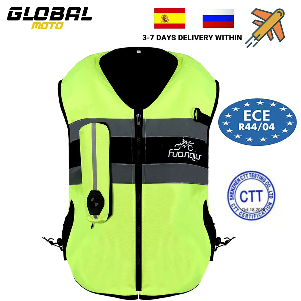 Motorbike Air-bag Vest Air Bag Wear-resistant Reflective Safety Racing Riding Protective Body Gear Anti-fall Motorcycle Equip