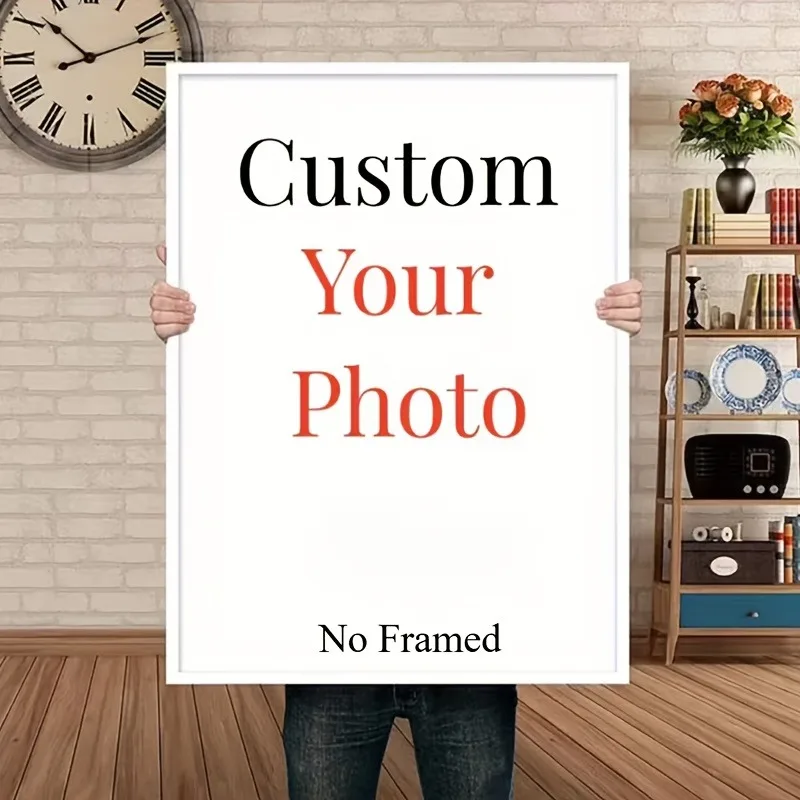 2D Flat, Customizable Canvas Poster - unframed, Personalized Home Decor, Wedding And Special Occasion Photo Display with