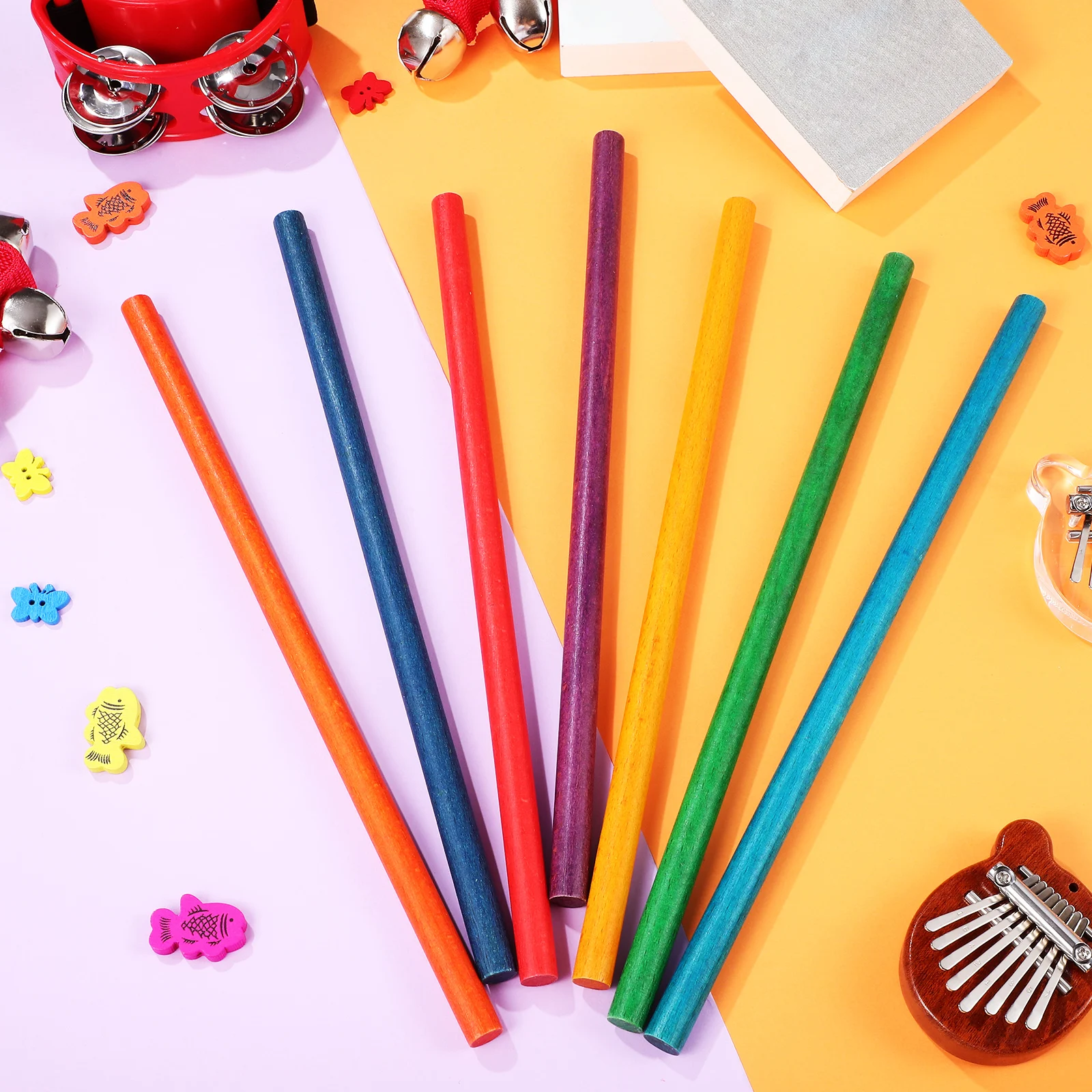 

16pcs Colorful Rhythm Sticks Smooth Musical Percussion Instruments Educational Music Musical Instruments For Kids
