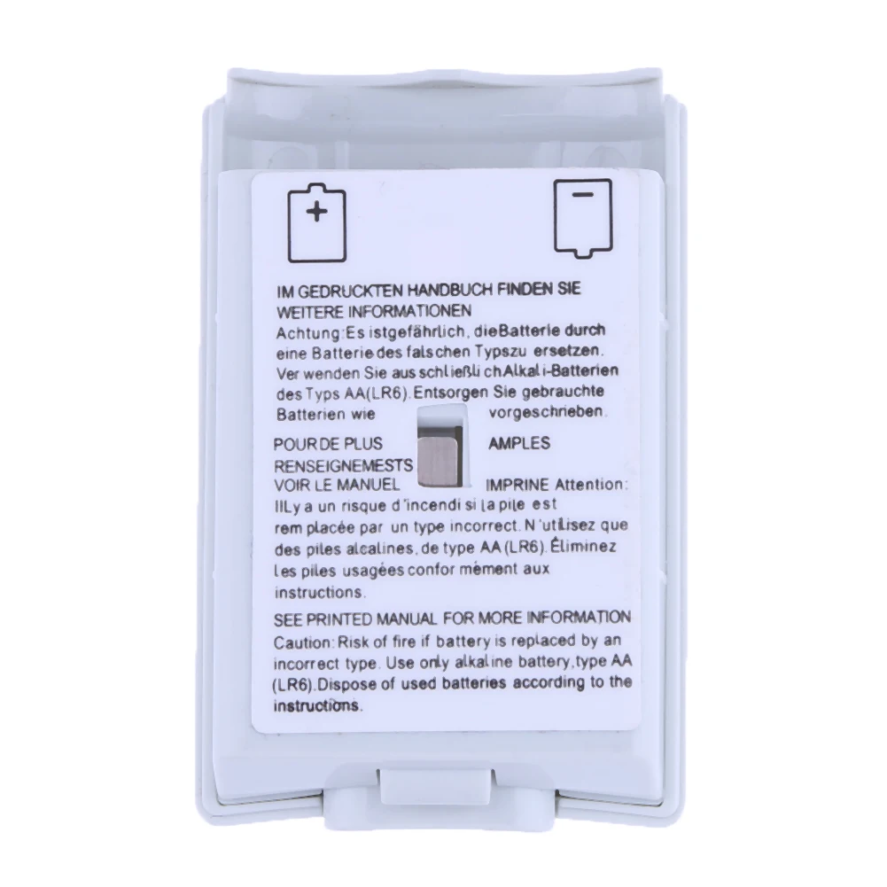 Capa traseira de bateria abs com adesivo, capa de plástico para controle sem fio, acessórios de jogo, substituição para xbox 360