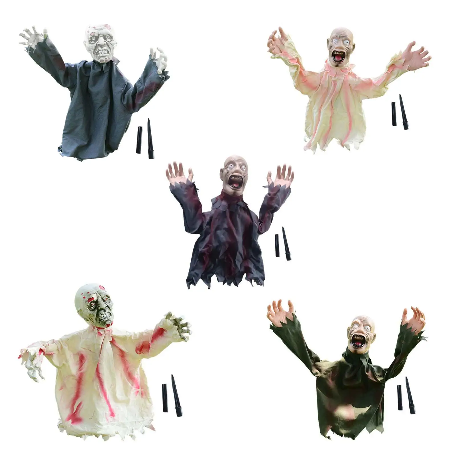 

Детализированный устрашающий зомби-статуэтка для газона, устойчивый к погодным условиям, декор для Хэллоуина, для использования в помещении, в закрытых помещениях и на улице, для дома с привидениями