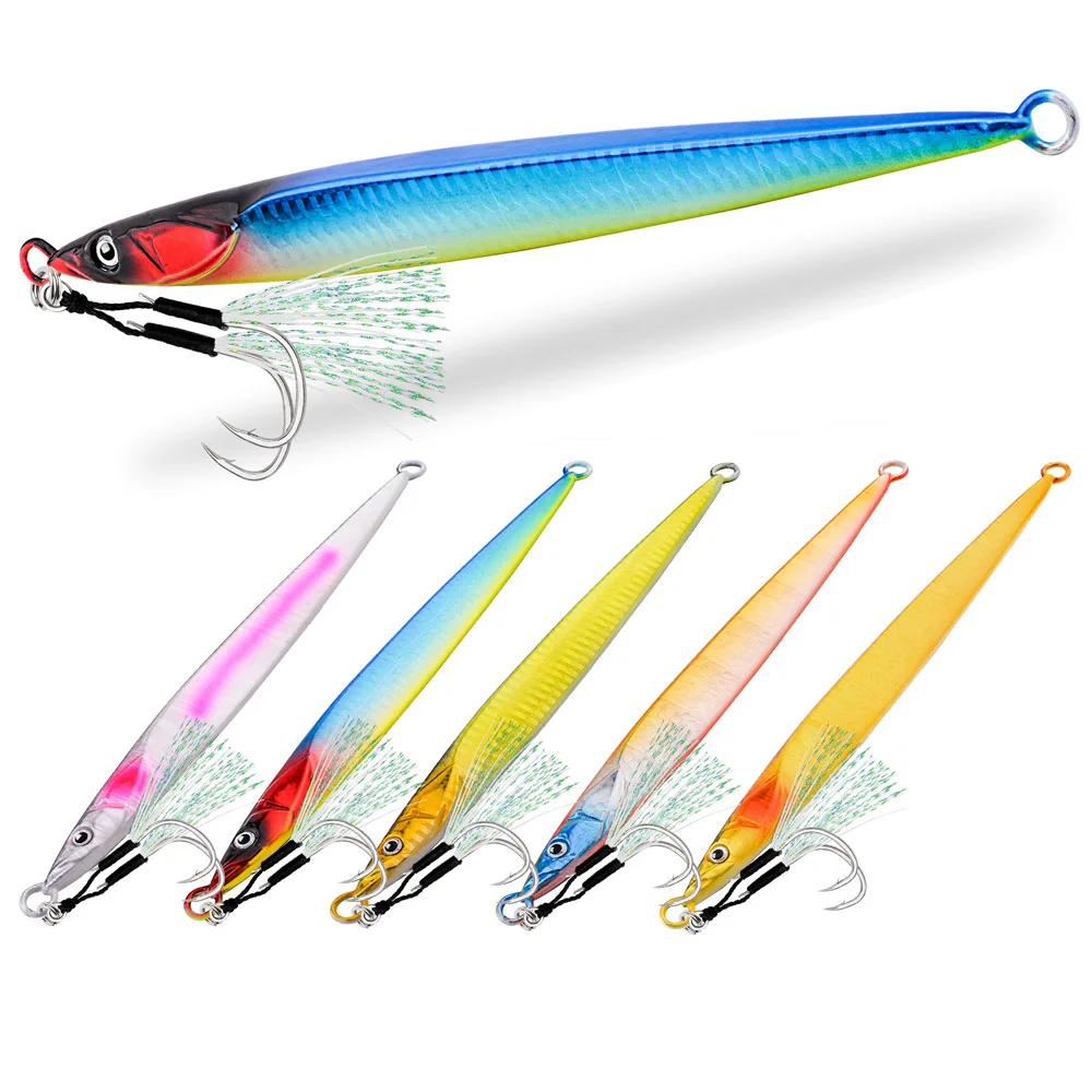 

Deep Sea Fast Sinking Metal Jig 80g-300g Laser Glow in the Dark Boat Fishing Saltwater High Catch Rate Snapper Grouper Tuna