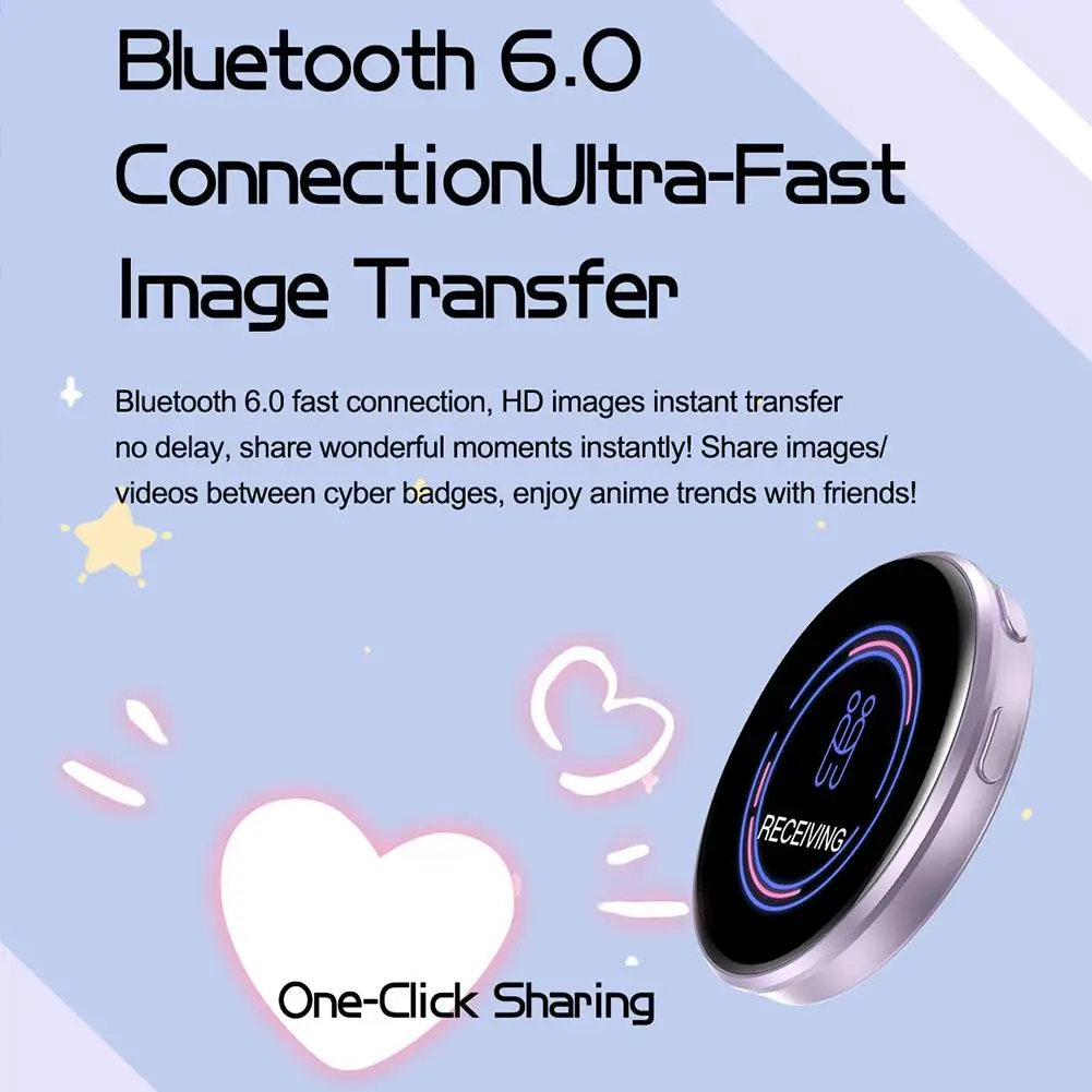 Diy fotos tela de exibição crachá barra eletrônica inteligente tela crachá bluetooth conectado à app eletrônico inteligente