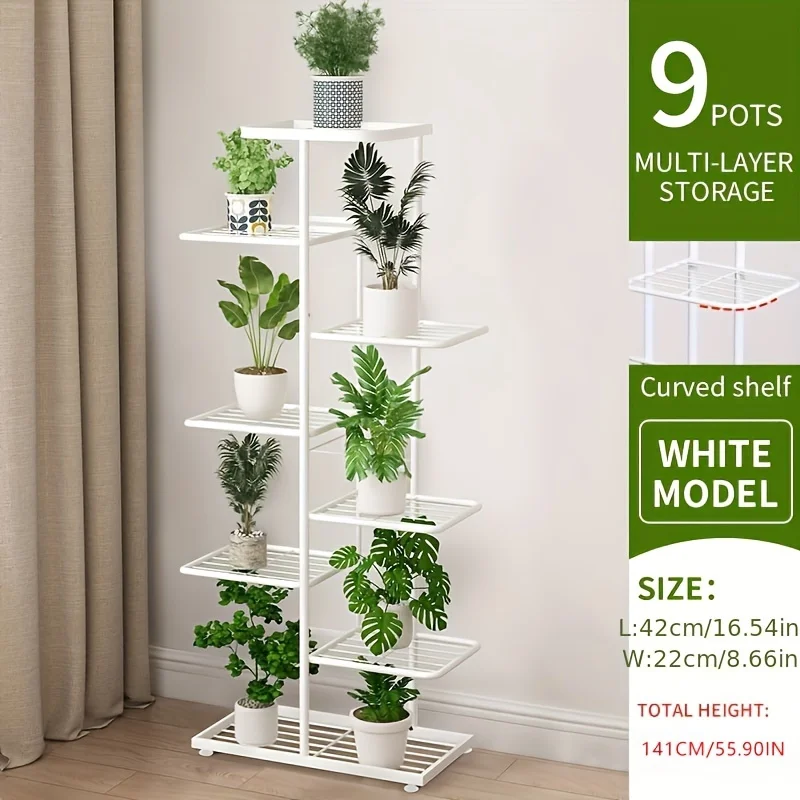 Plantenstandaard voor bloemen Ijzer 6/7/8 lagen Plantenplank Plantorganisator Opslag Plantenhouder Displaystandaard Tuindecoratie