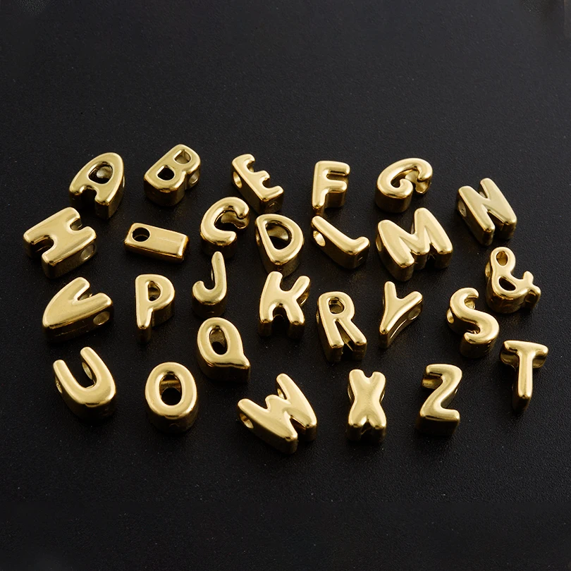 8-26 teile/los Exquisite Kompakte Edelstahl 26 Buchstaben A-Z Charm Anhänger Schmuck Machen Handwerk Diy Halskette Armband Zubehör – Detail 1