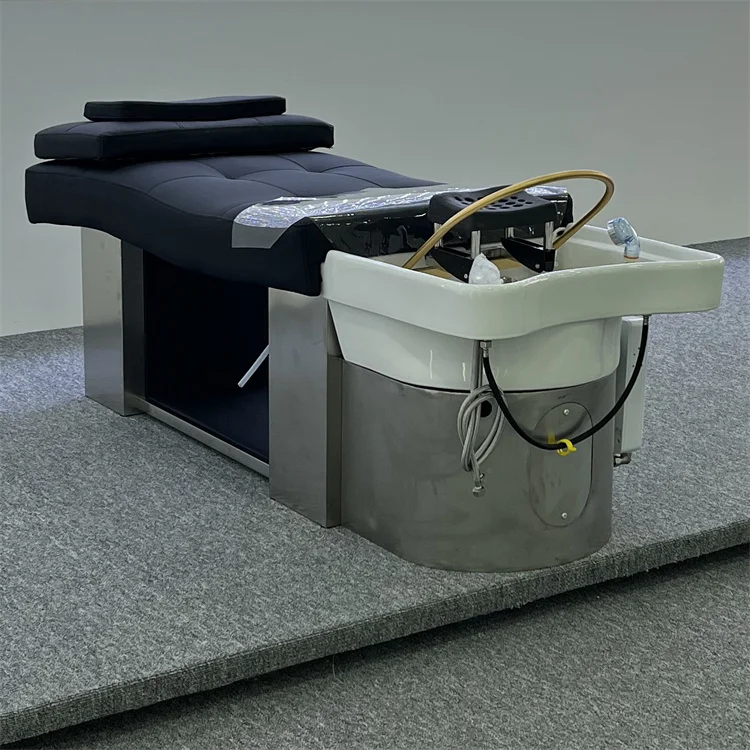 Luxury Shampoo Bed Chair Bowl Back Washing Hair Bed With Therapy Thai Massage Beauty Hair Salon for Barber Shop