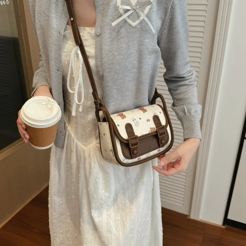 Fashionable Trendy Diaper Bag Solid Color Leather Satchel Luxury High-End Minimalist Handbag For Ladies Daily Use