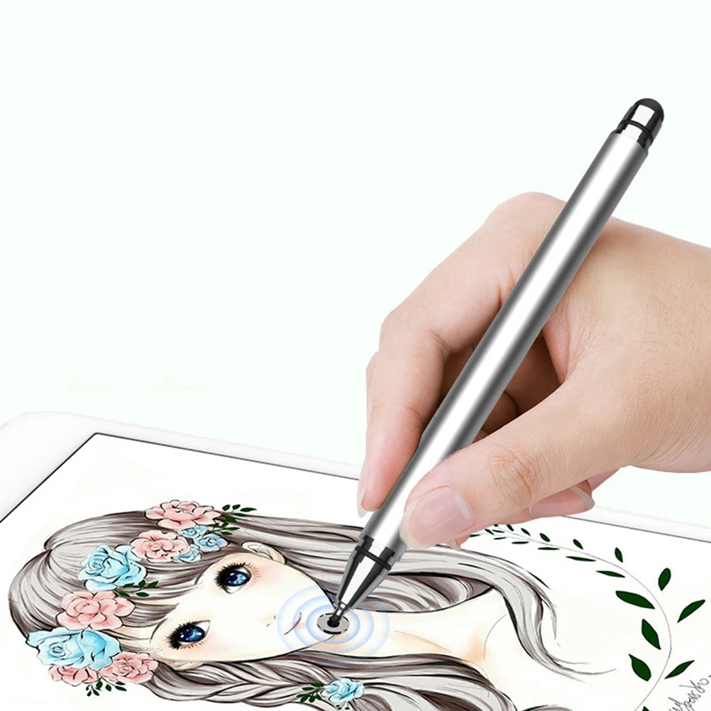 

Refillable Disc Tip Screen High Sensitivity Capacitive Universal For Tablet Transparent Nib Rear Silicone No Delay Touch Pen