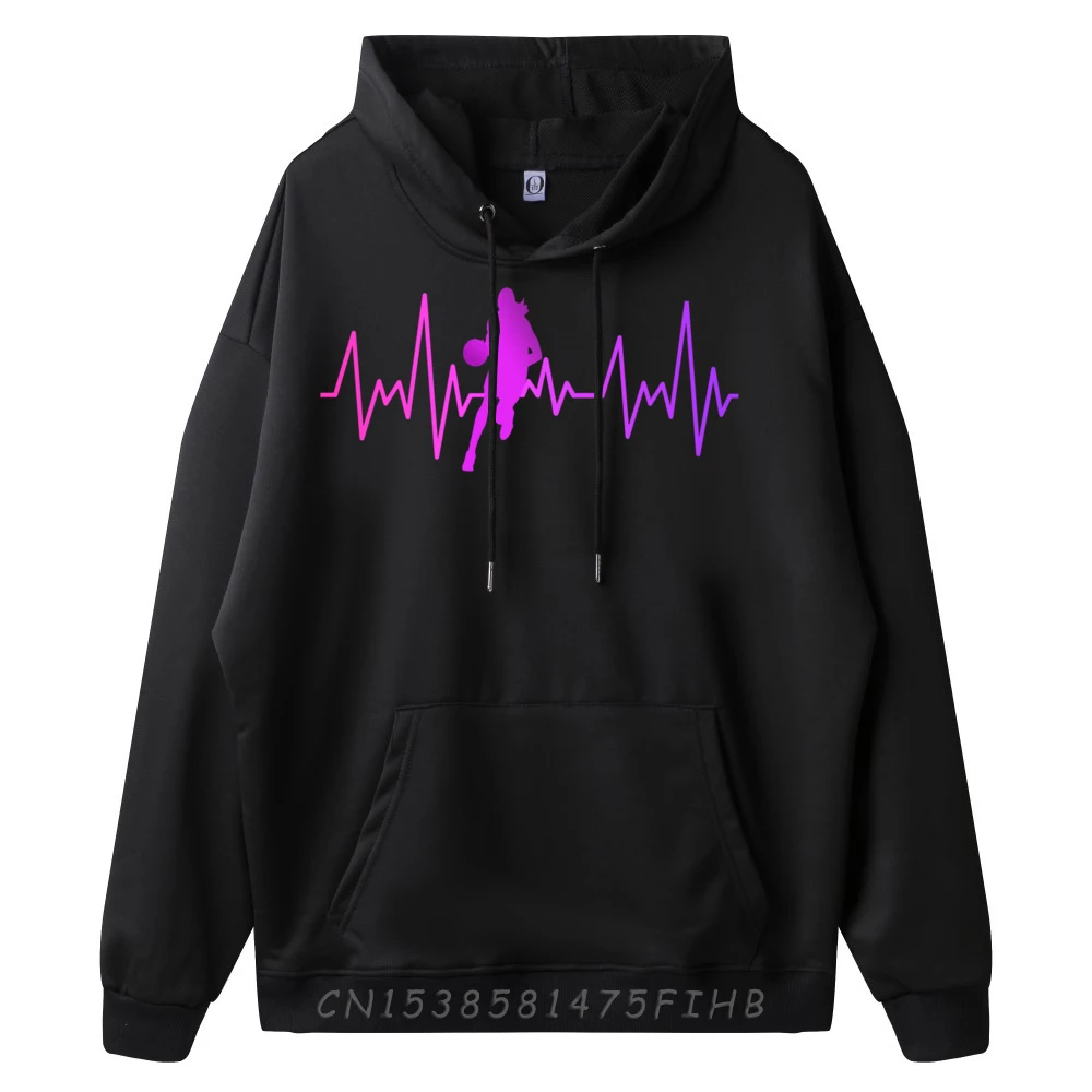 Basketball for Women and Girls Heartbeat Graphic Shirts Men SKIN-FRIENDLY Sweatshirts For Men Mother's Day