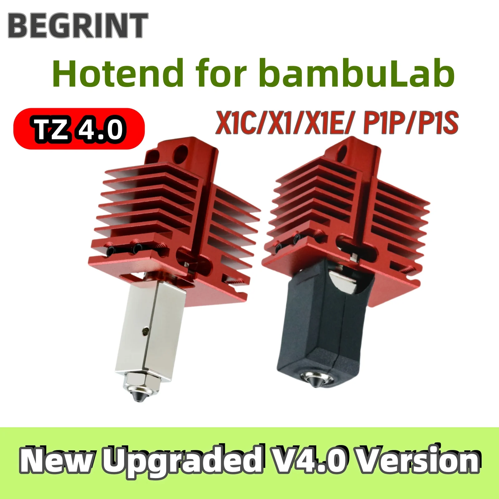 

Новое обновление Hotend TZ 4,0 закаленное сопло для Bambu Lab P1P/X1C/P1S/X1/X1E печатающая головка с горячим концом для 3D-принтера Bambu Lab