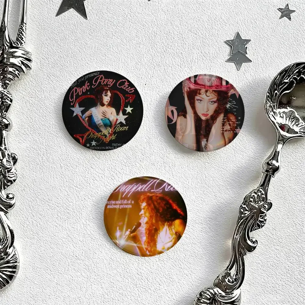 C-happell R-oan Midwest Princess Button Pins Cute Manhwa Coin Brooch DIY Backpack Clothing Decor Badge Jewelry Accessories Gifts
