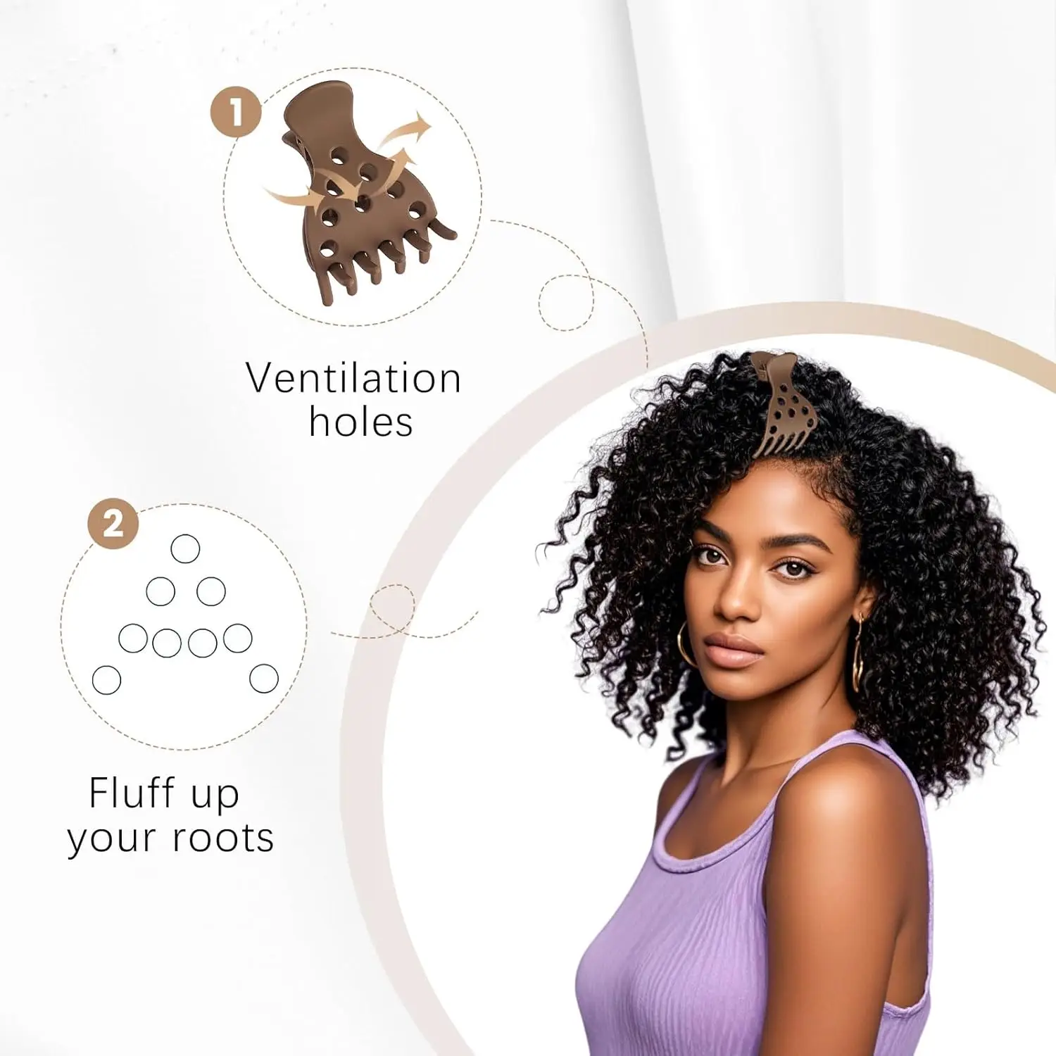 Haar-Clip-Clips zum Anheben der Haarwurzeln für Volumen, Locken-Clip-Clips, Volumen-Clip-Clips ohne Faltenbildung, Haar-Clip-Clips zum Anheben der Haarwurzeln für federnde Locken – Detail 10
