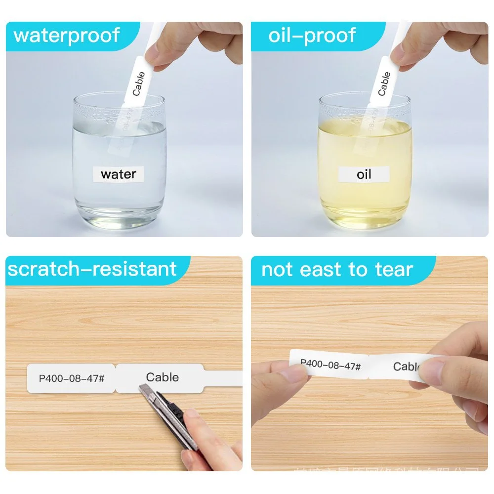 Niimbot D11 Etikettenaufkleber Weiße Etikettenpapierrolle Wasserdichtes Thermopapier Selbstklebend D11 D110 Papieraufkleber für NIIMBOT Etiketten – Detail 2
