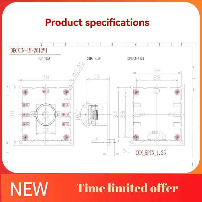 وحدة كاميرا A42T-USB 720P 30 إطارات كاميرا صناعية للتعرف على الوجه كاميرا خالية من السائق لنظام أندرويد لينكس