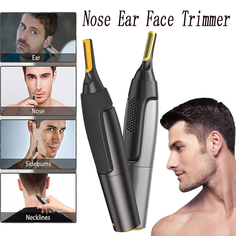 Nose Ear Face Trimmer Electric Shaving Safe Face Care Nose Hair Trimmer For Men Shaving Hair Removal Razor Beard