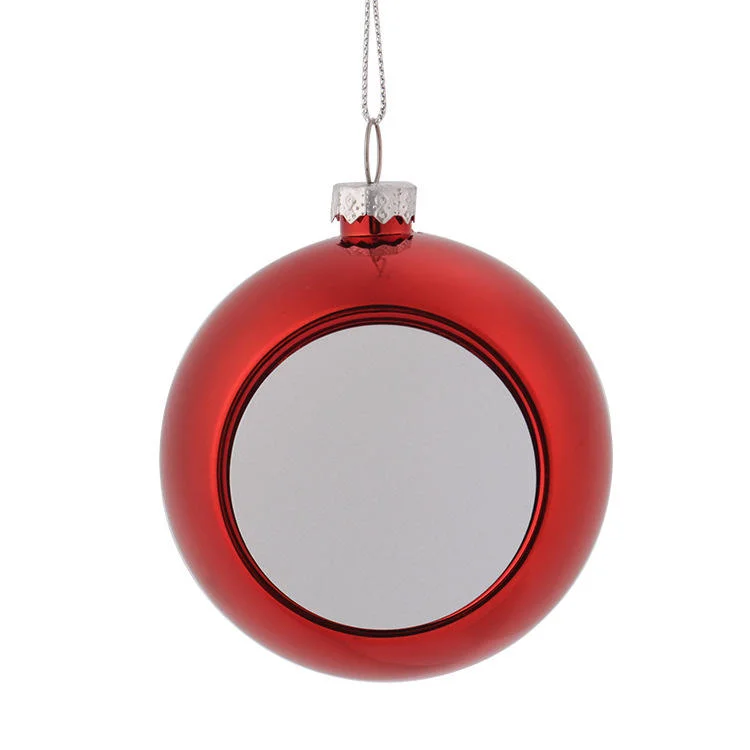SCCFMM 10Pcs New Year Xmas Tree Ornaments Sublimation Blank Xmas Balls for Thermal Transfer Print Christmas Decorations
