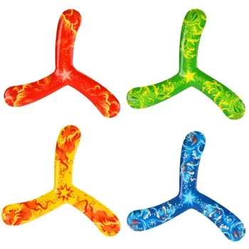 PU 플라잉 디스크 던지기 장난감, 세잎 부메랑 다트, 부모 자녀 상호 작용, 야외 게임 소품, 1 개