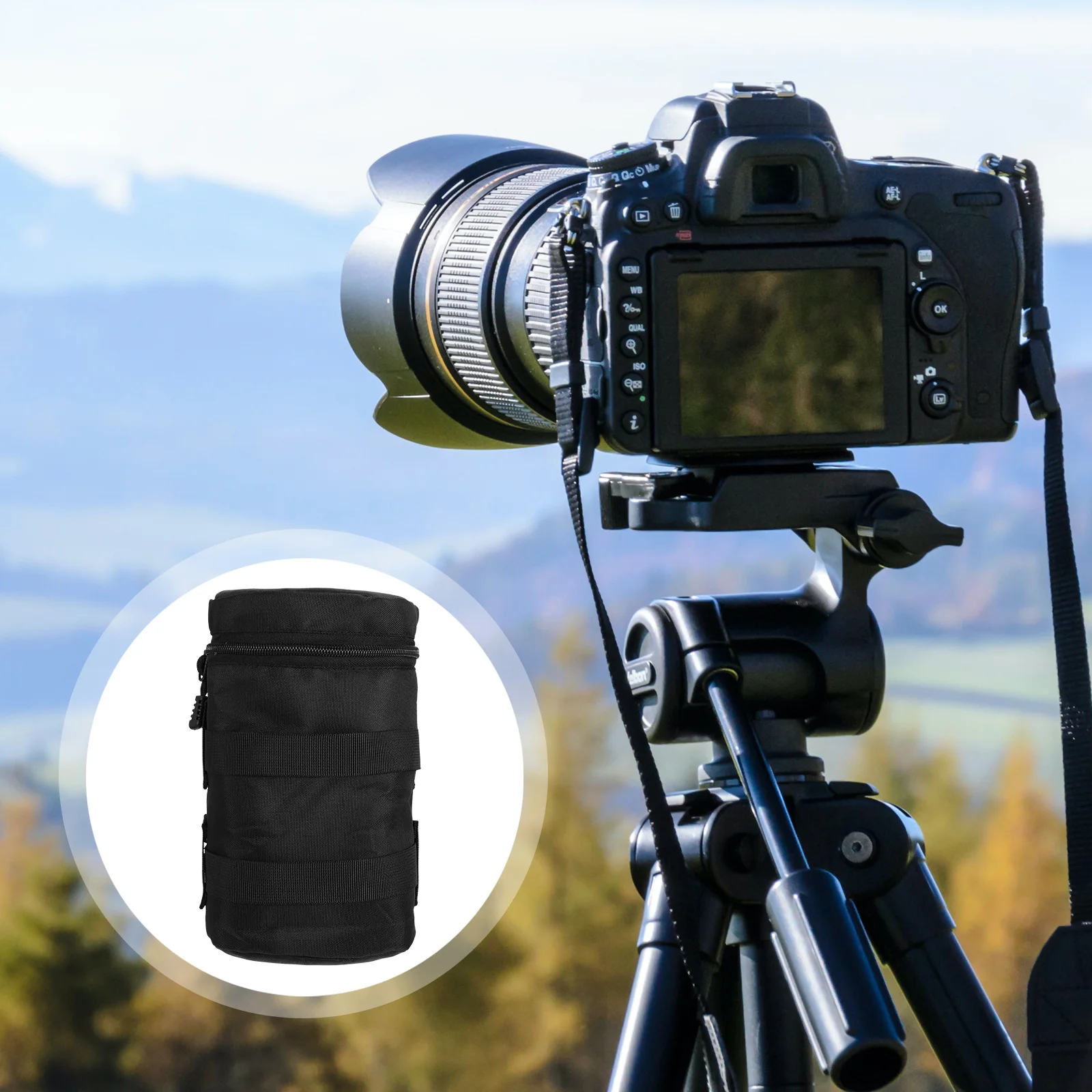 

Water Resistant Bag Camera Protective Case Pouch Accessories Black DSLR Premium Material Sponge Built In Zipper Dust
