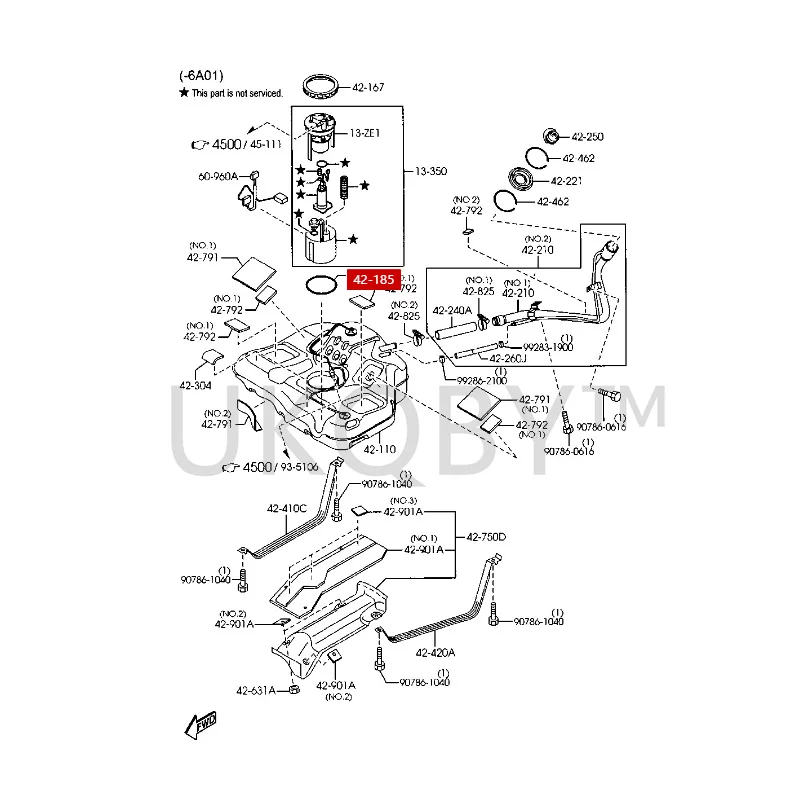 GJ6A42166 Suitable for Ma zd a 6 Fuel tank sealing ring Gasoline filter cover gasket