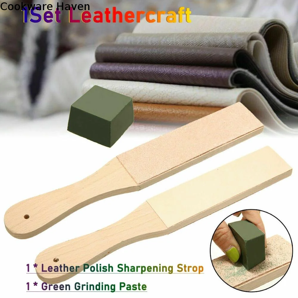 Grinding Shaving Sharpener Abrasive Tool Blade beard grooming Strop Leather Tools Dual Sided Polishing Board
