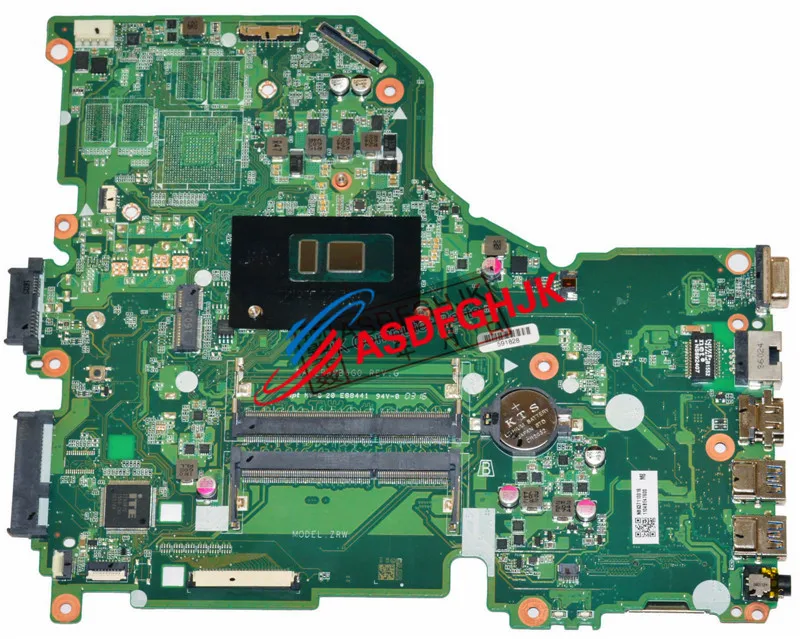 Original FOR Acer F5-572 V3-575T Laptop Motherboard CPU WITH i7-6500U 2.5Ghz NB.G3711.001 NBG3711001 DA0ZRWMB6G0 100% Works Perf
