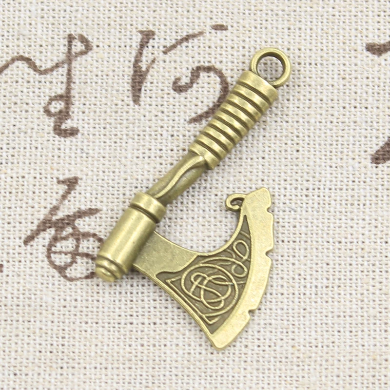 5pcs Viking Axe Charms in Antique Bronze for DIY Jewelry