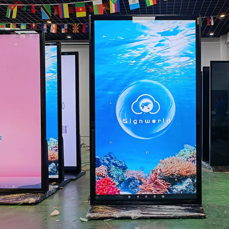 55 Inch Indoor 500 700 Nits All in One Computers Led Lcd Advertising Players Screens Touch Screen Digital Signage and Display 4k