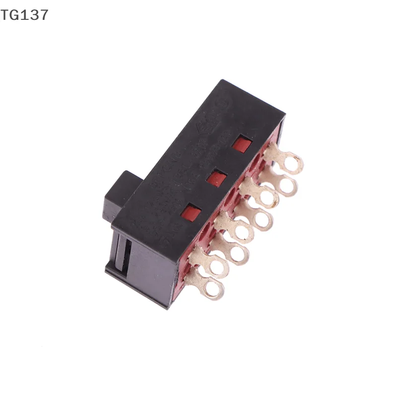Black 8A 250V Toggle Switch DSE-2310 Pointed Pins 8 FeetS 3 Files Slide Switch For Hair Dryer Parts
