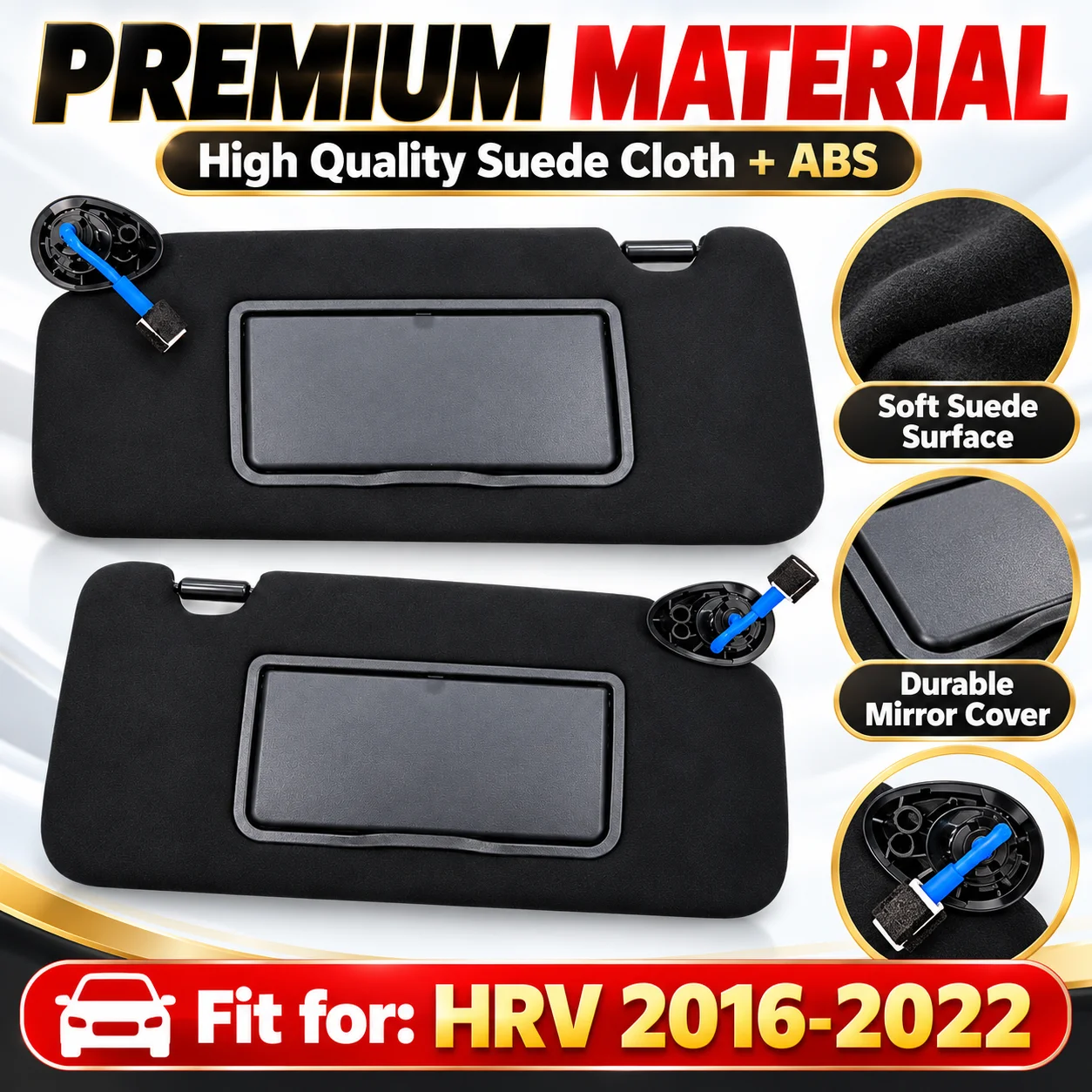 Car Sun Visor for Honda HRV HR-V 2016-2022 Sunvisor 83280-T7W-A12ZA Car Interior Shield Shade Mirror Left Right Side