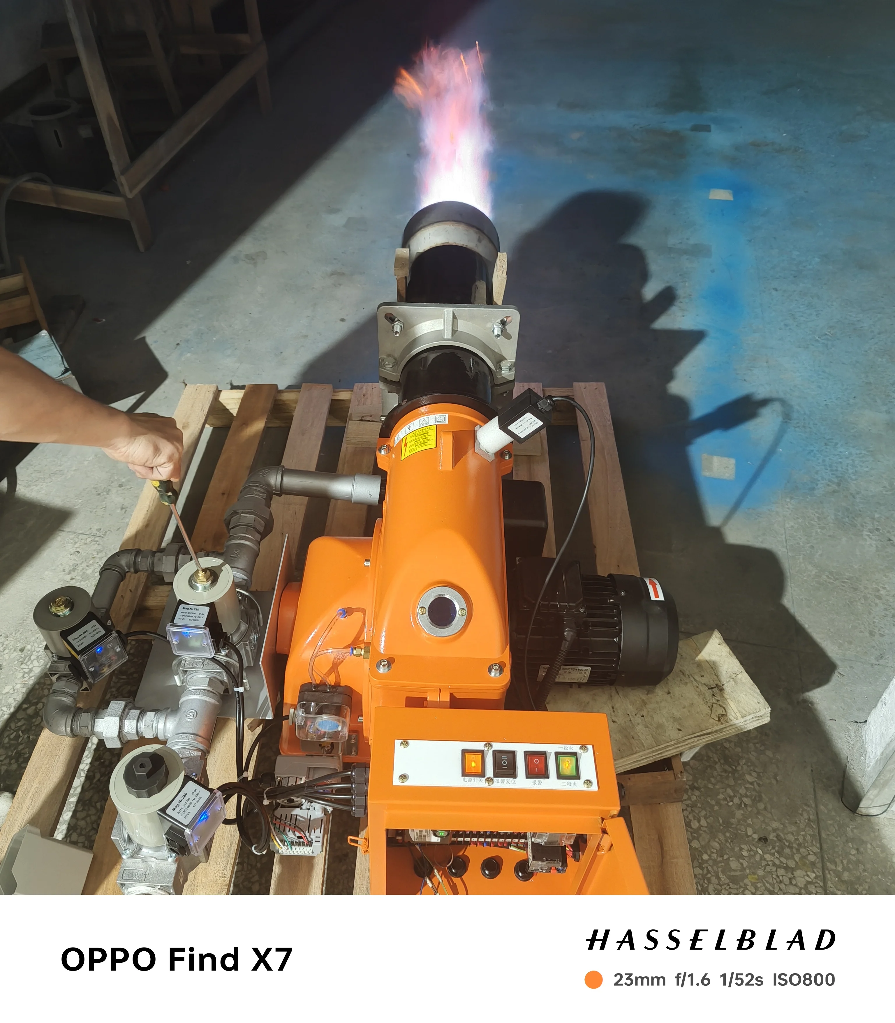220V High-Power LPN/Natural Gas Double Flame Industrial Oven Heater Boiler Burner New Condition-Powder Coating For Plants