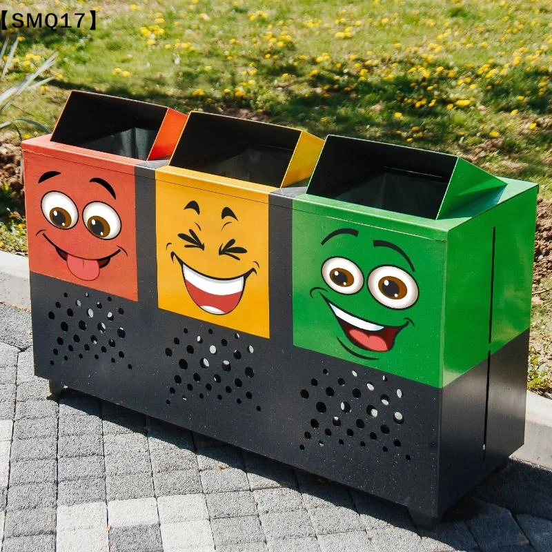 4Pcs Funny Face Trash Can Stickers Self-adhesive Waste Bin Decals Cartoon Expressions Stickers For Wall Door Toilet Decor【SMQ】