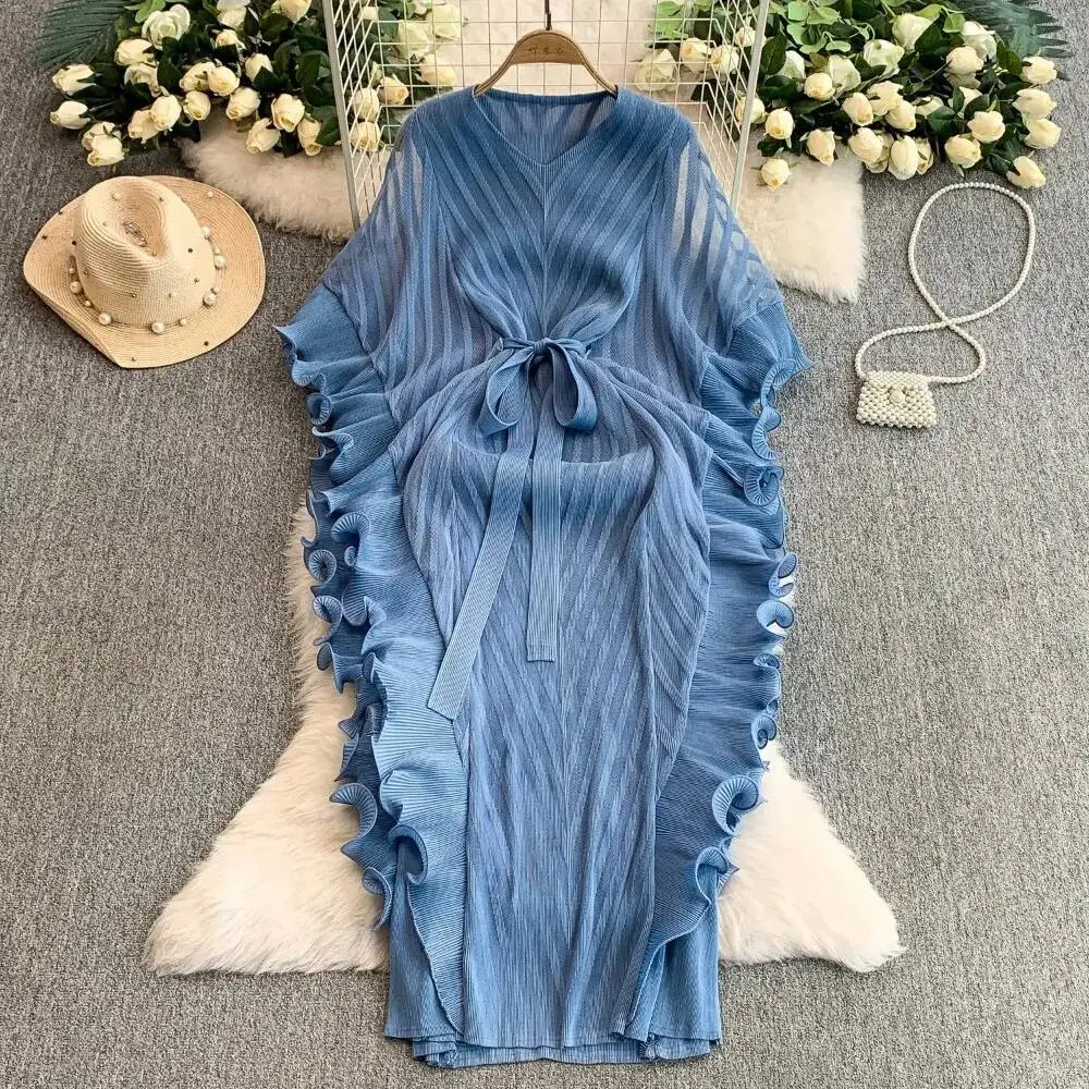 

Сексуальное тонкое платье с длинным рукавом и v-образным вырезом в виде съедобного дерева, шикарное винтажное вечернее клубное женское шикарное летнее пляжное длинное платье