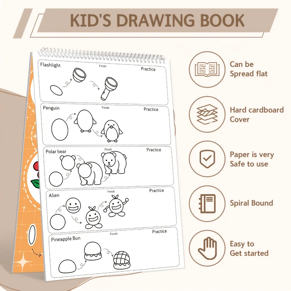 A Simple Drawing Book, Easy To Understand, with Detailed and Practical Steps Convenient for Practice Coloring Book