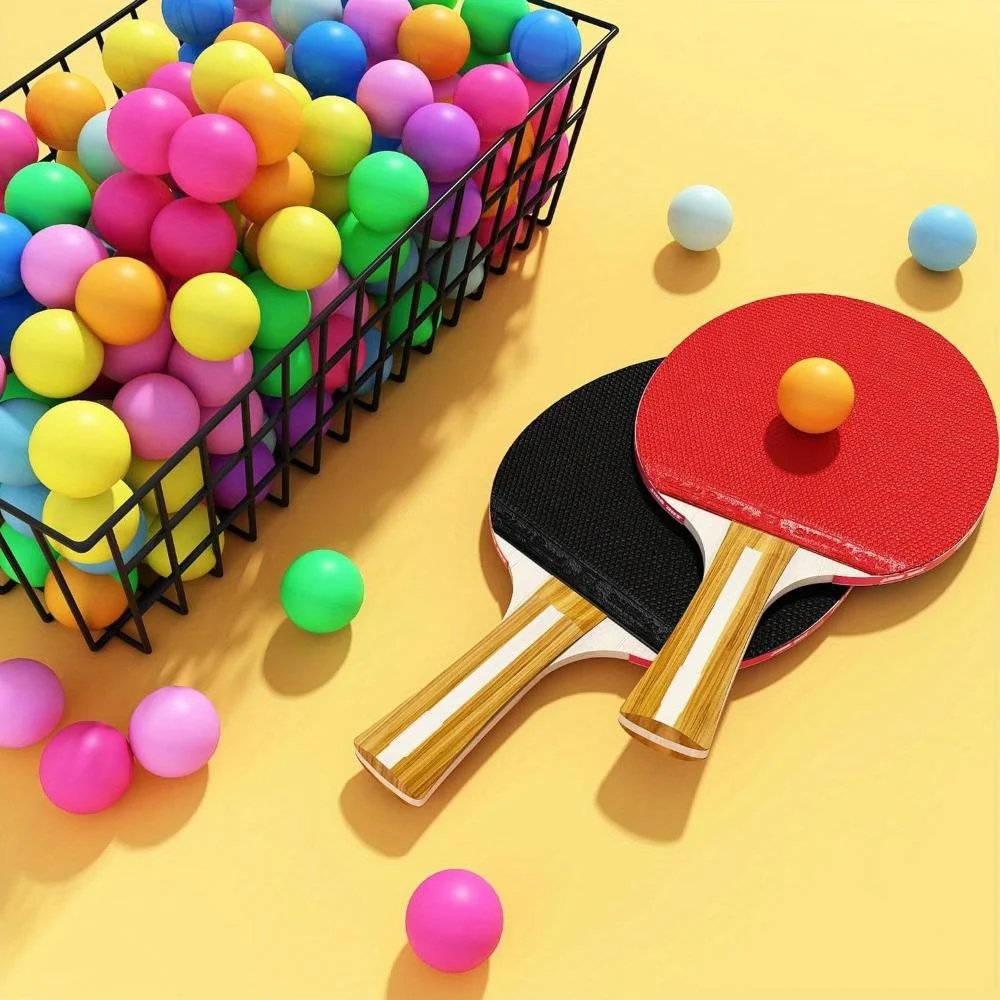 Colorful Plastic Ping Pong Balls, Games, Parties, DIY Art, Pet Toys, 60Pcs