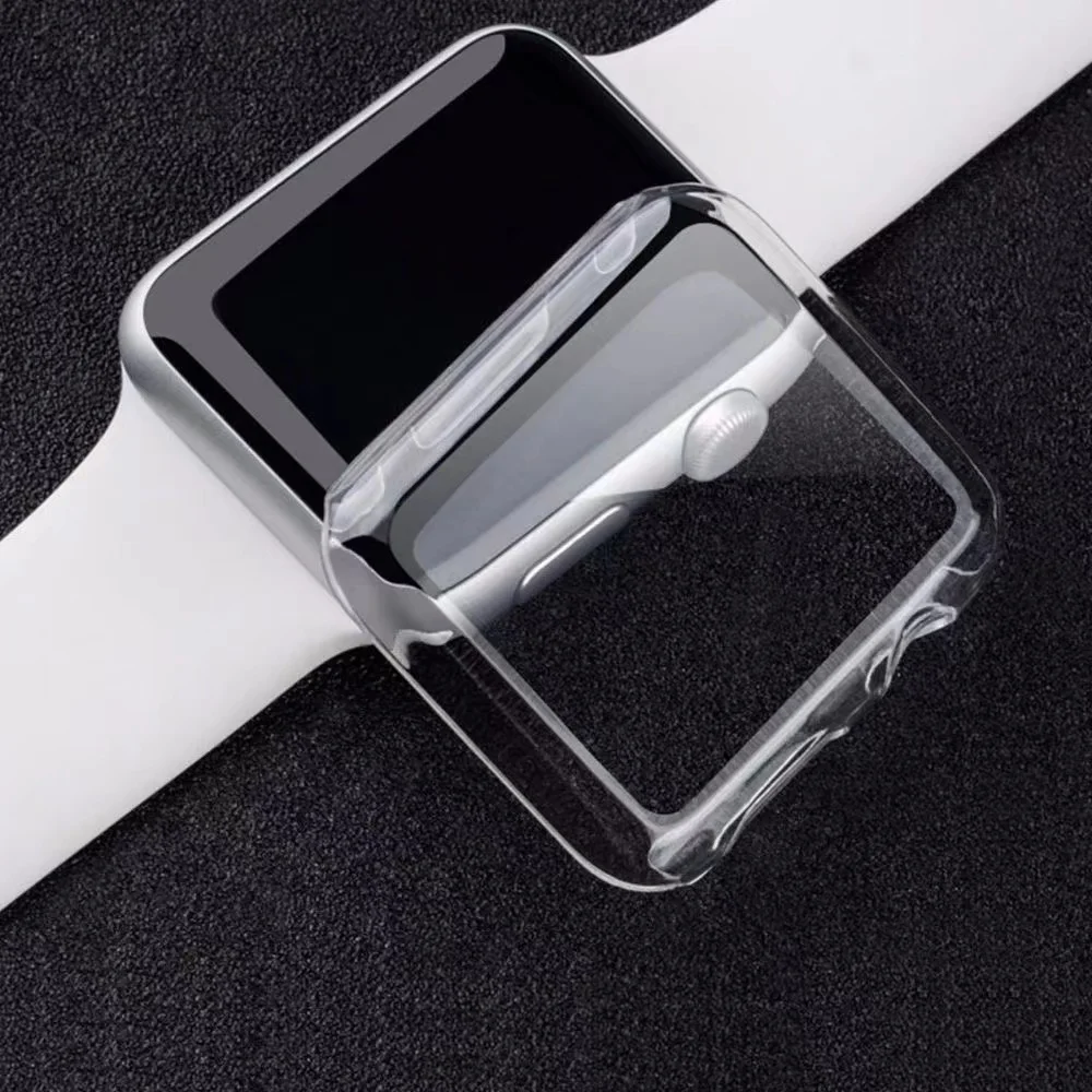 TPU Shell For Apple Watch Case 9 8 7 45mm 41mm Ultra 49mm 360° All-round Anti-drop Protection Glass iWatch 7 6 5 4 SE 44mm 40mm